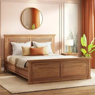 Image Teak Wood Bed