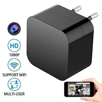 Image EyeNex 4K Charger Camera WiFi Night Vision 1920P x 1080P HD Hidden USB Wall Charger WiFi Camera for Security Surveillance Motion Detection Remote