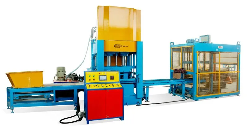 Image Fully Automatic Fly Ash Bricks Making Machine With Stacker