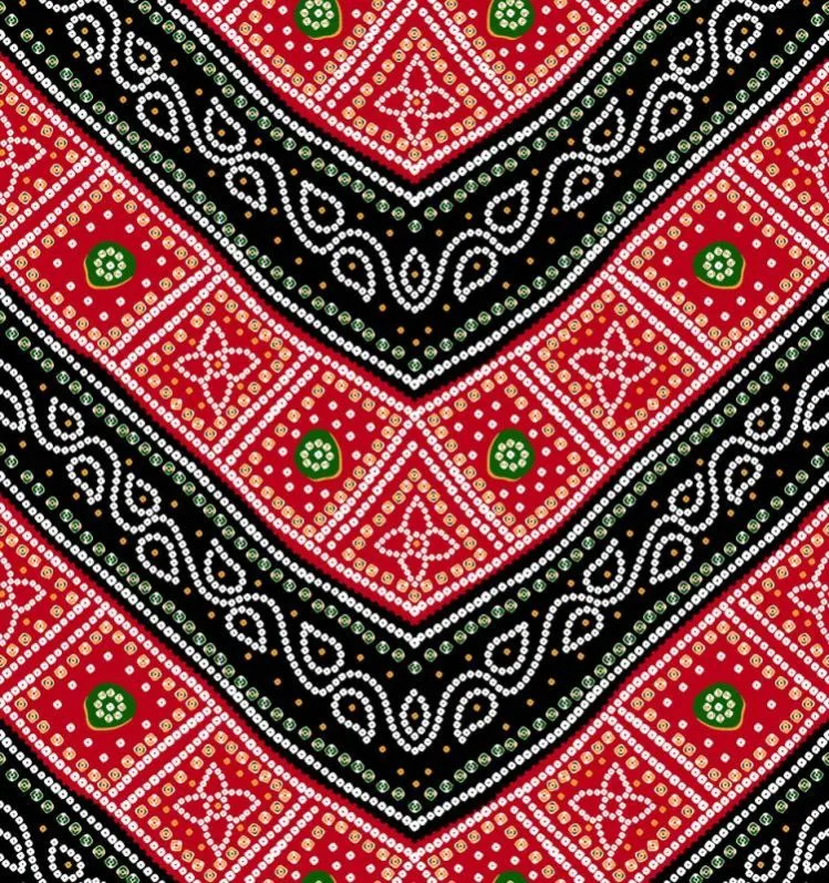 Image Bandhani Printed Fabric