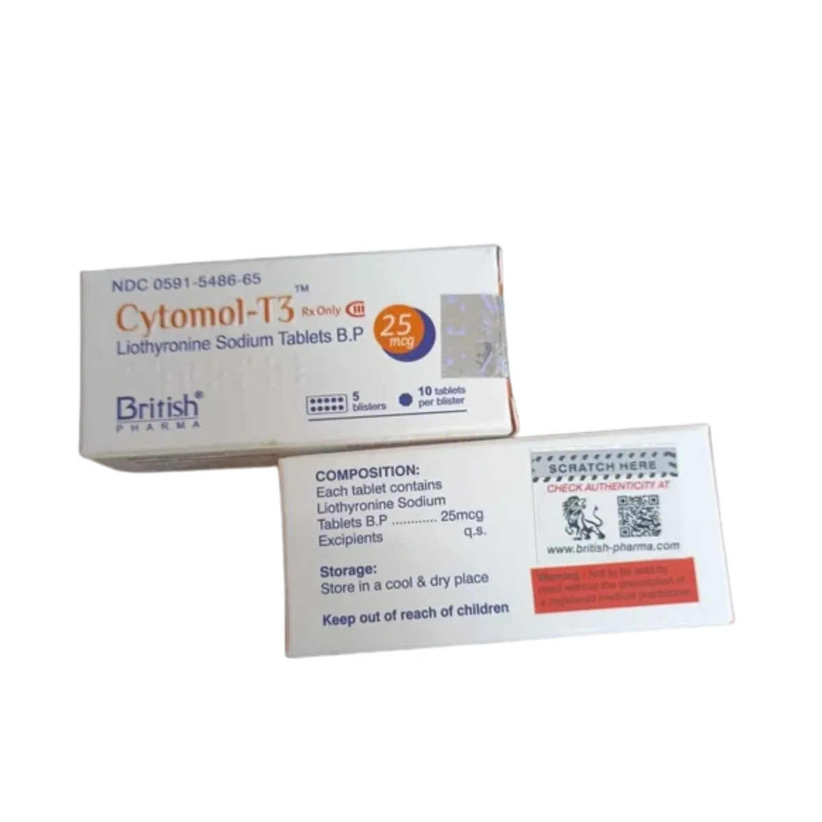 British Pharma Liothyronine Sodium Tablets 25 mcg Tablet