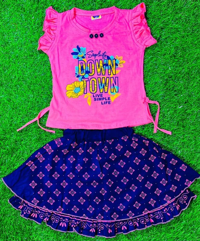 Girls Skirt Top Set