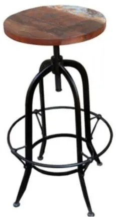 Industrial Adjustable Bar Stool