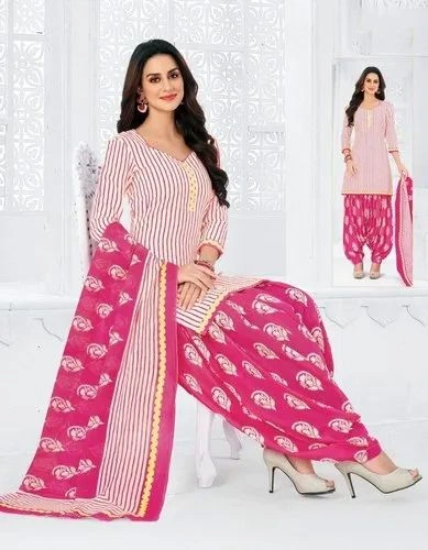 Image Plain Punjabi Ladies Cotton Salwar Suit, Size : Small, Medium, Large, XL, XXL