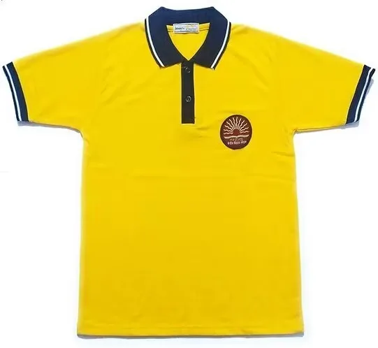 Poly Cotton Yellow School Uniform T Shirt