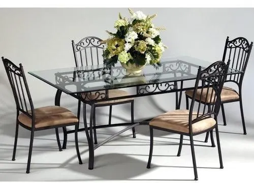 Image Wrought Iron Dining Table Set