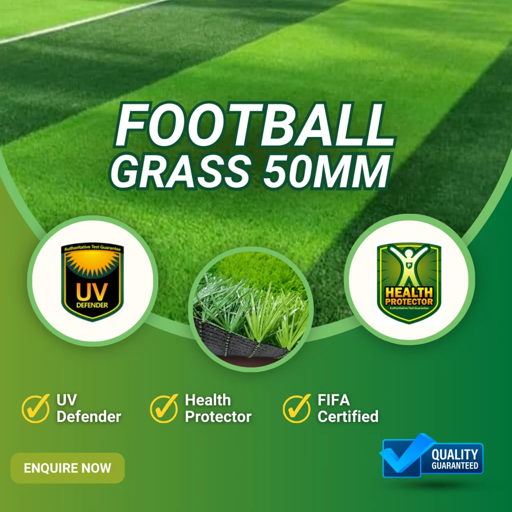 50mm Artificial Grass Football Turf