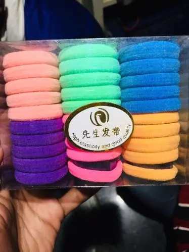 Image 7 Inch Elastic Polyester Hair Rubber Band