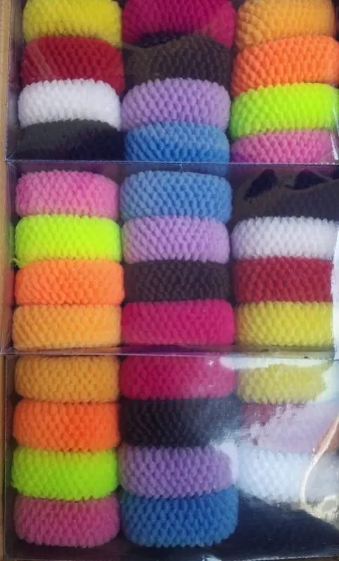 Image 7 Inch Stretchable Polyester Hair Rubber Band