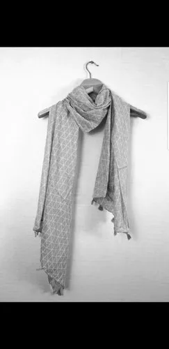 Casual Wear Grey Ladies Cotton Stole