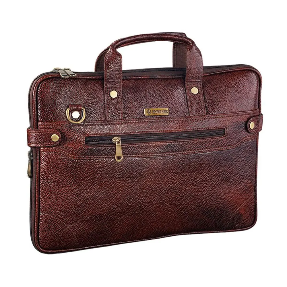 Dark Brown Leather Laptop Bag
