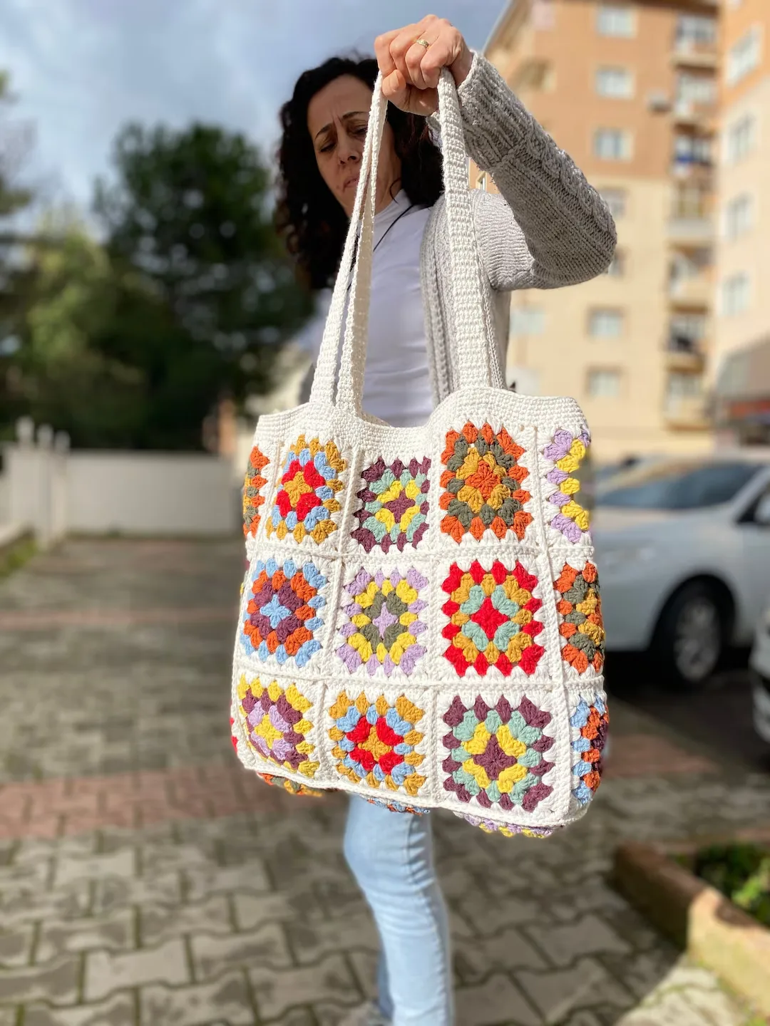 Granny Square Crochet Bag