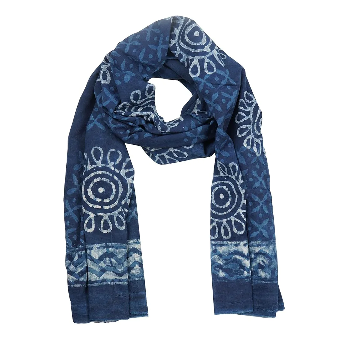 Hand Block Printed Soft Mulmul Cotton Stole