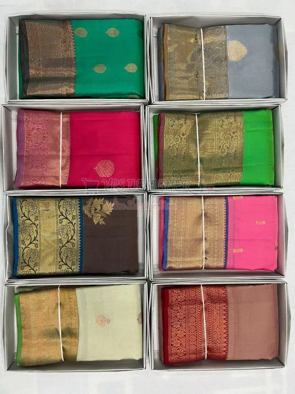 Image Kanchi Weaving Semi Silk Sarees