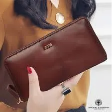 Image Ladies Brown Hand Leather Wallet