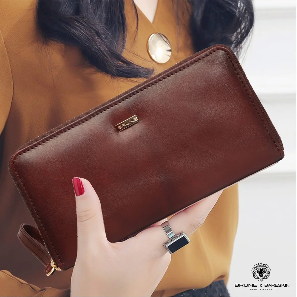 Ladies Brown Leather Wallet