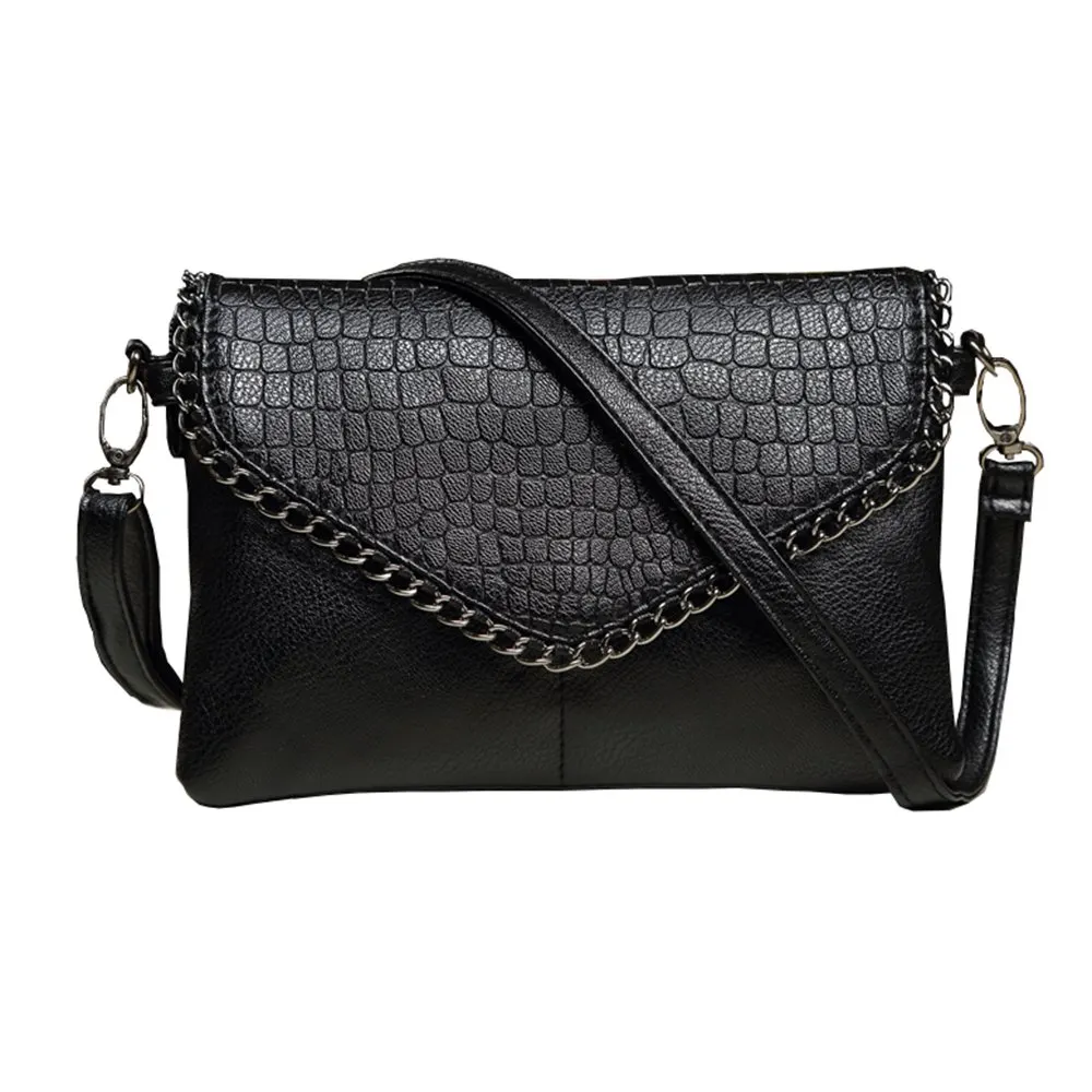 Ladies Designer Black Leather Pouch Purse, Shape : Rectangular