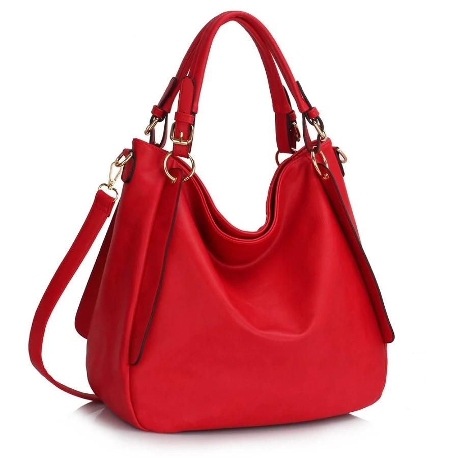 Ladies Designer Red Leather Handbag