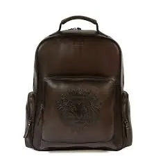 Leather Brown College Backpack Bag