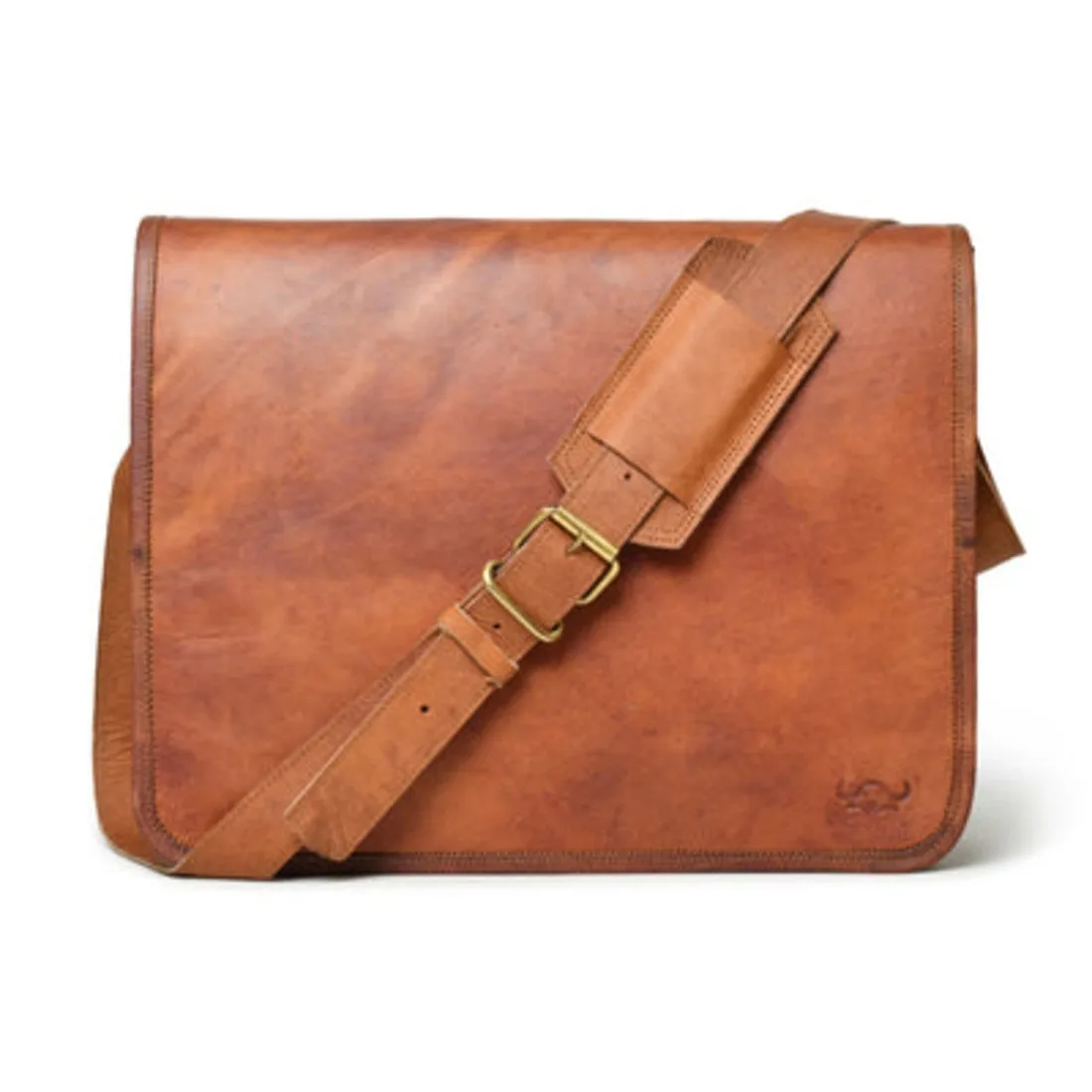 Leather Full Flap Laptop Bag