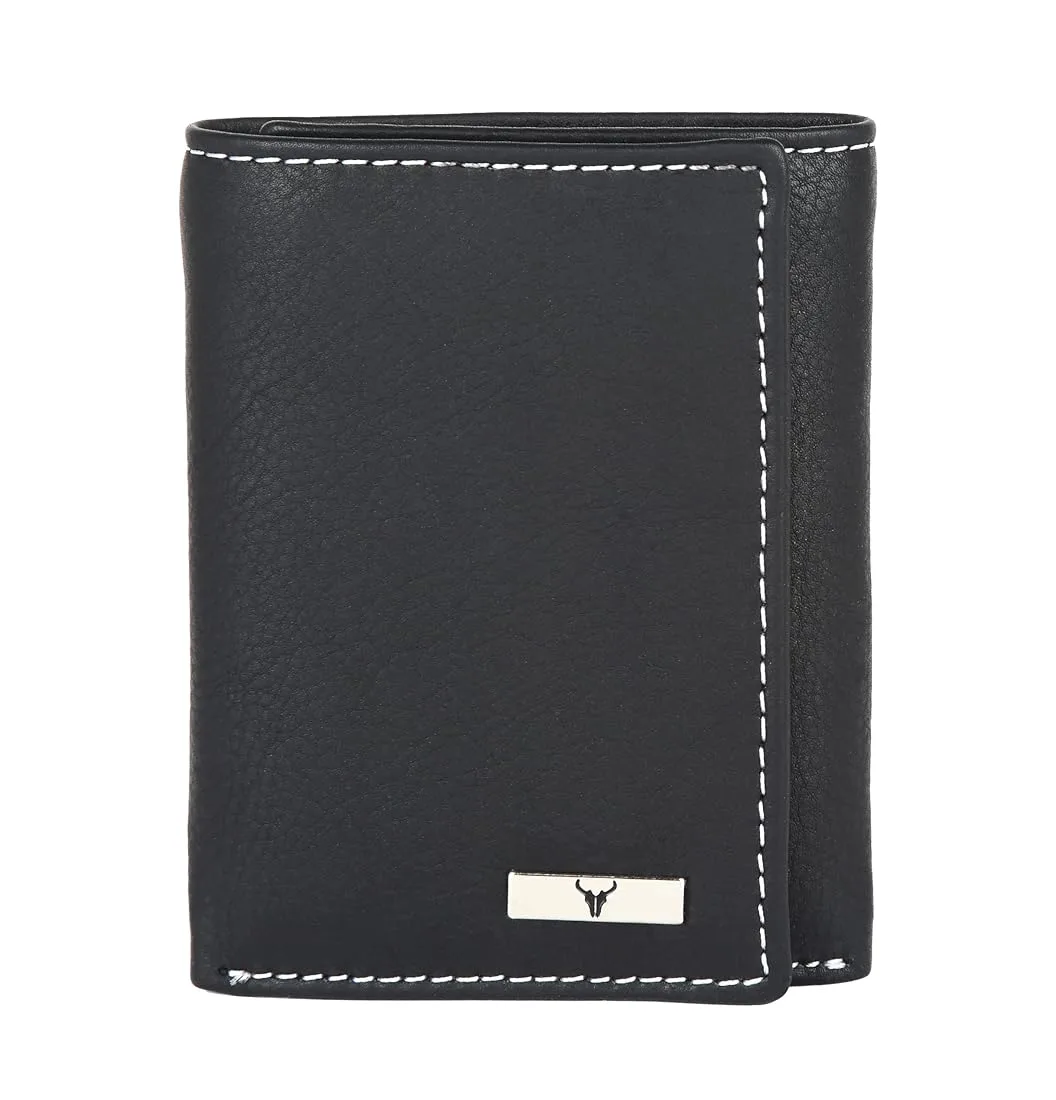 Mens Black Napa Bi Fold Leather Wallet