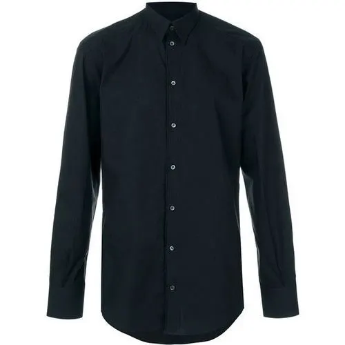 Image Mens Cotton Plain Black Full Sleeve Shirt