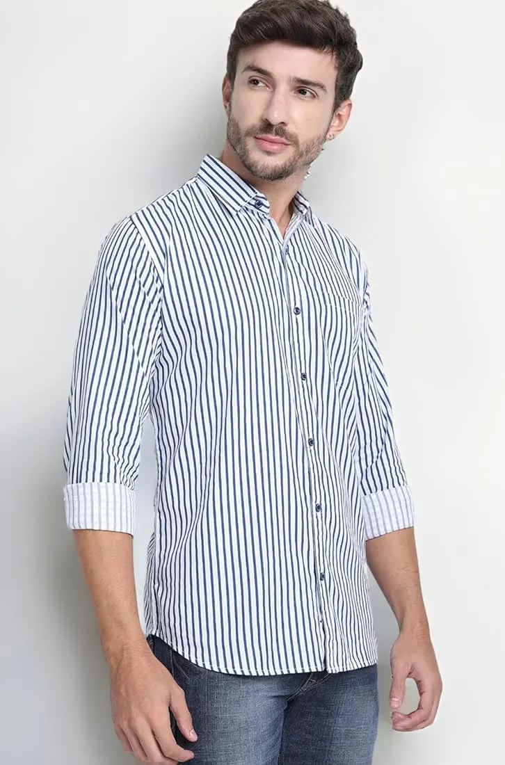 Image Mens Striped Cotton Shirt