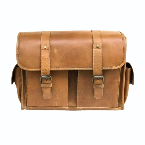 Mens Vintage Leather Portfolio Laptop Bag