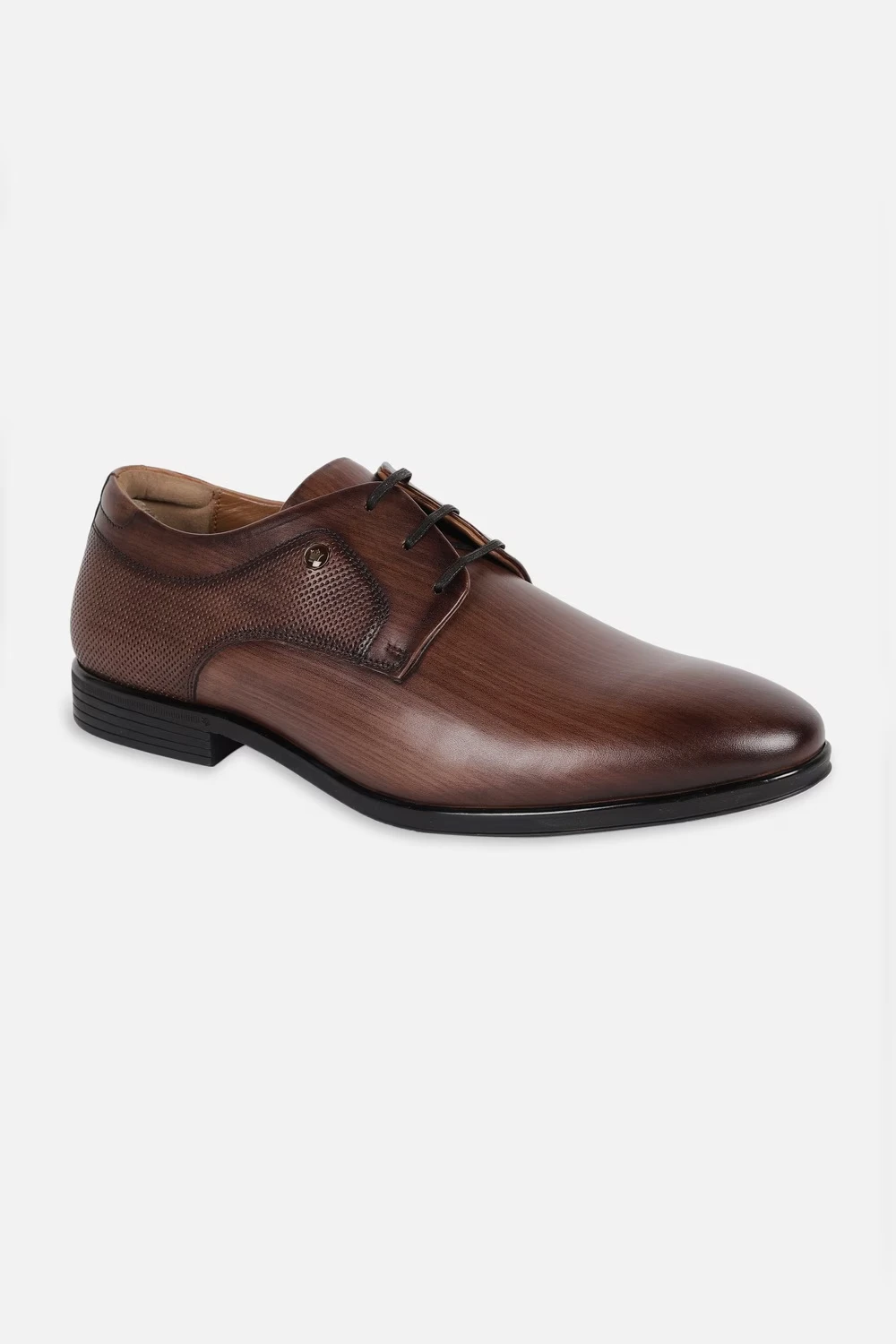 Now Mens Brown Leather Formal Shoes With Laces