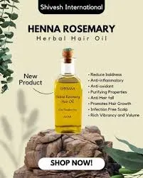 Image Organic henna rosemary Hair oil