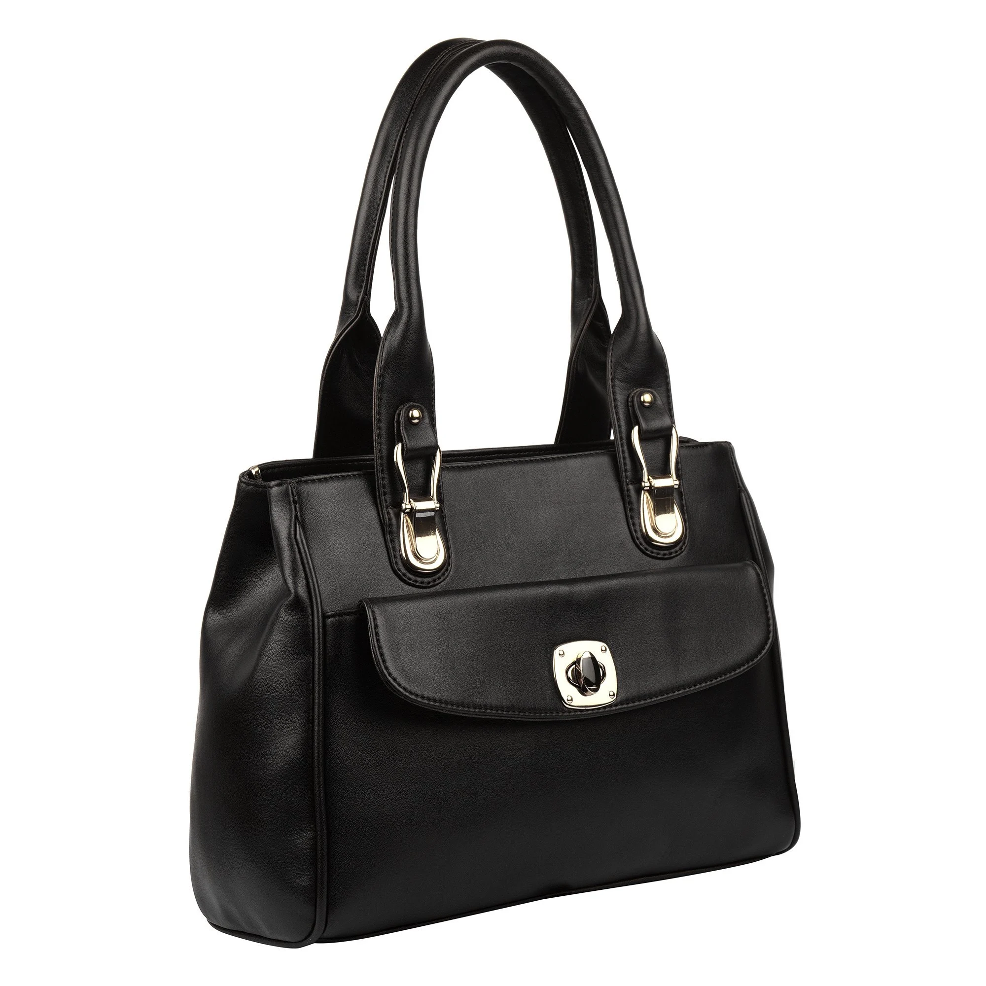 Premium Black Leather Ladies Handbag