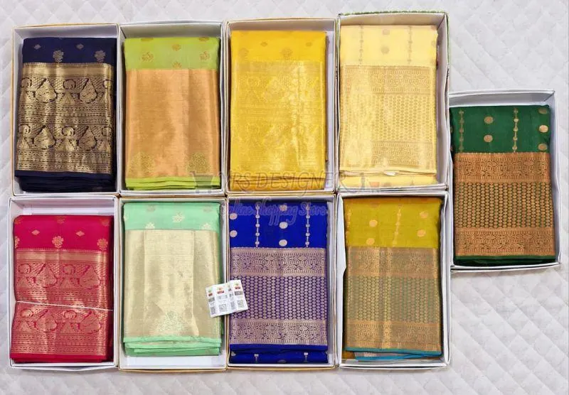 Weaving Kanchipuram Soft Silk Sarees