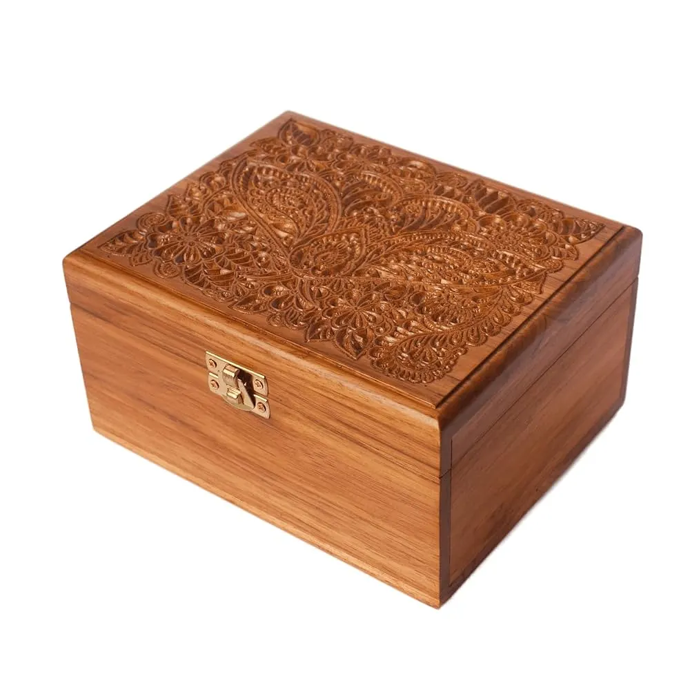 Image Wooden Rectangle Jewellery Box