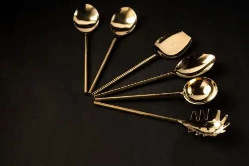 Image 1044 Stainless Steel Salad Server Set of 6 Pcs