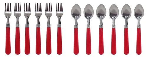 Image 1053 Stainless Steel Spoon and Fork Set of 12 Pcs