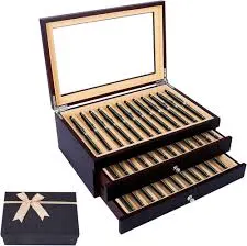3 Layer Wooden Box Pen Storage Box