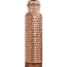 Image 900 Ml Colored Hammered Copper Water Bottle