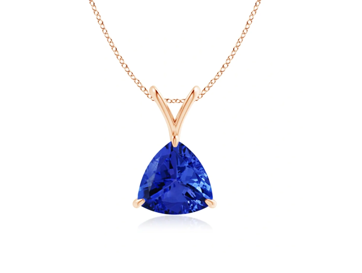 925 Sterling Silver Natural AAAA Tanzanite Pendant