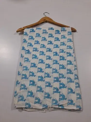 Image Beautiful Camel Hand Block Printed Cotton Fabric