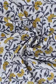 Image Beautiful Hand Block Printed Cotton Fabric