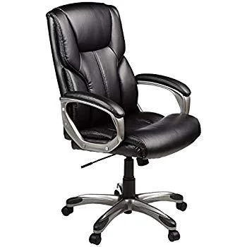 Image Black Leatherette Spin Medium Back Executive Chair