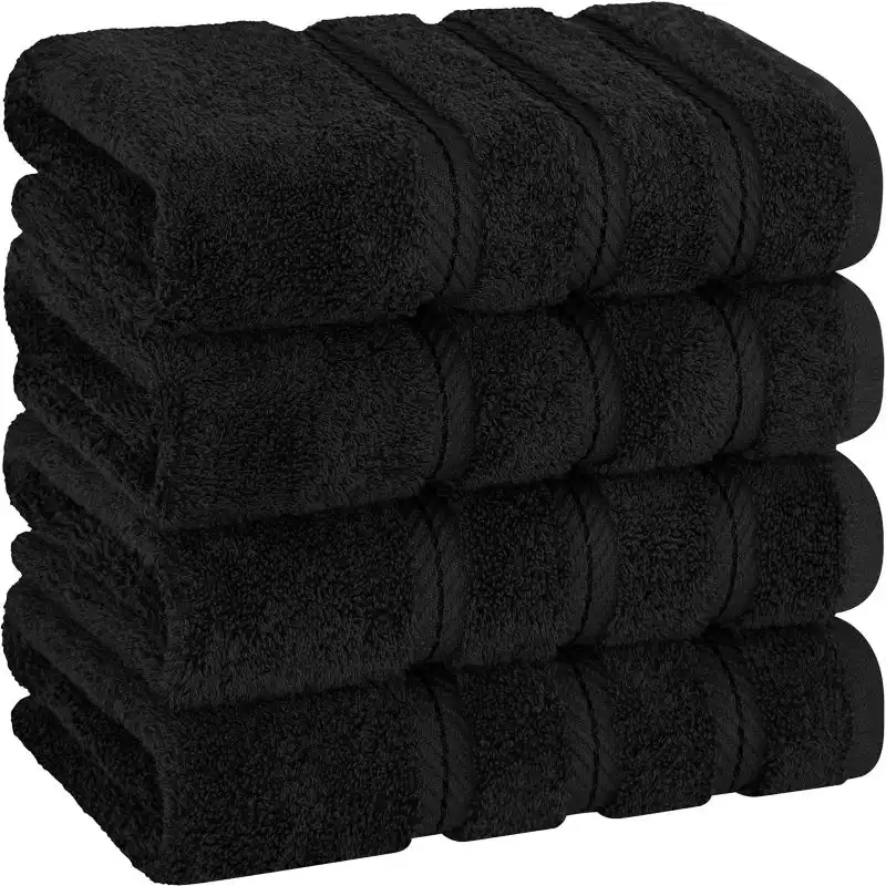 Image Black Turkish Cotton Bath Towels