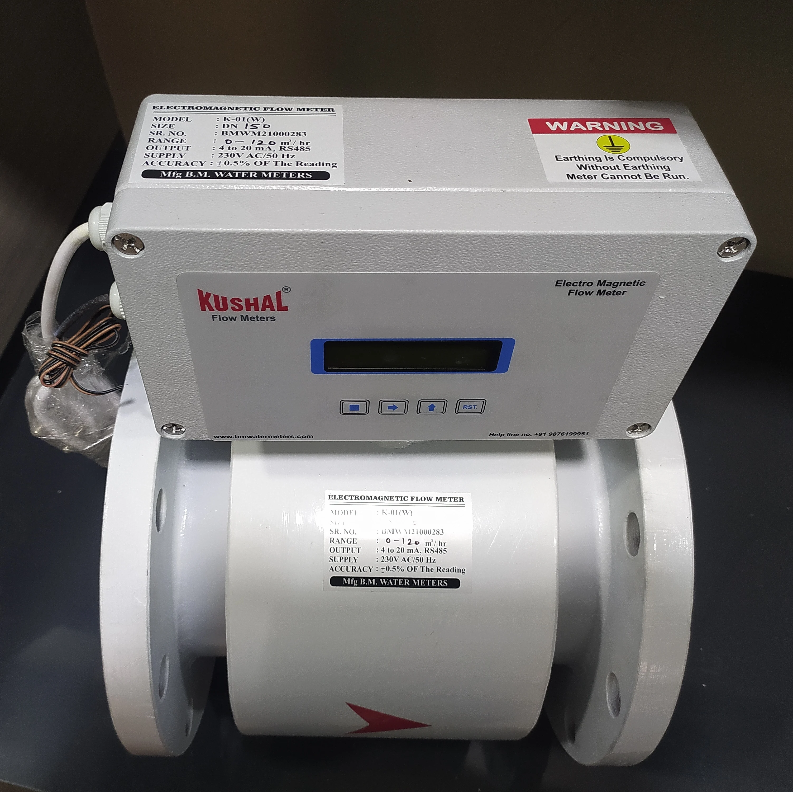Image Blue Electronic Digital Water Flow Meter, For Residential, Size : 15MM -1200MM