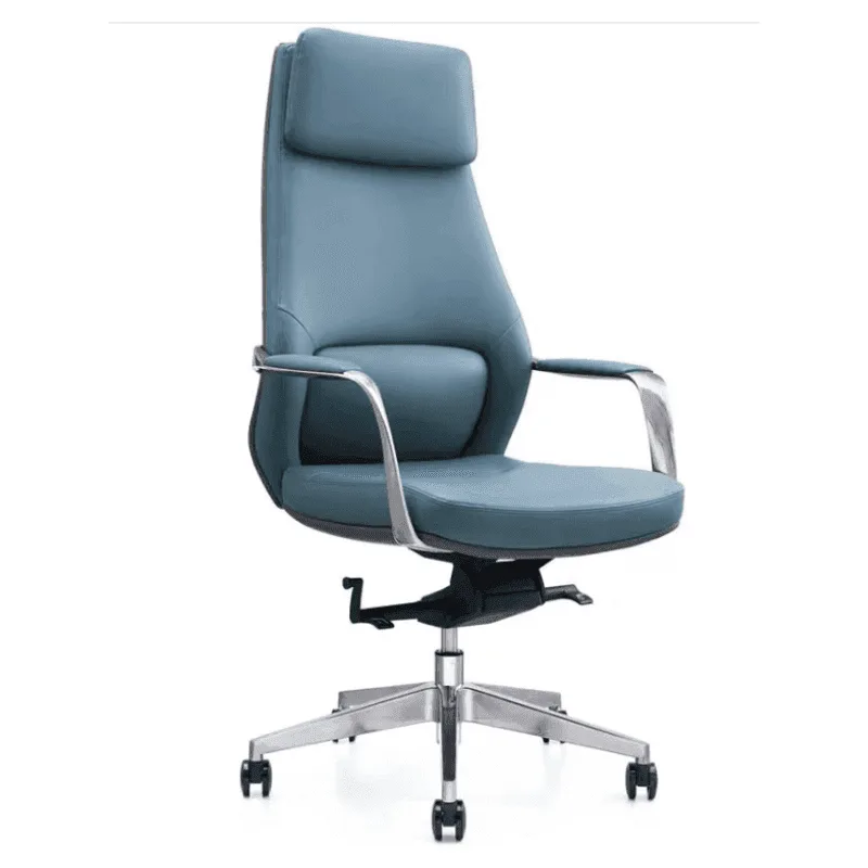 Blue High Back Leatherette Chair