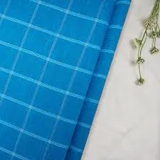 Image Blue South Cotton Fabric, For Textile, Pattern : Checked