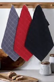 Image Checked Terry Cotton Kitchen Towel, Shape : Rectangle