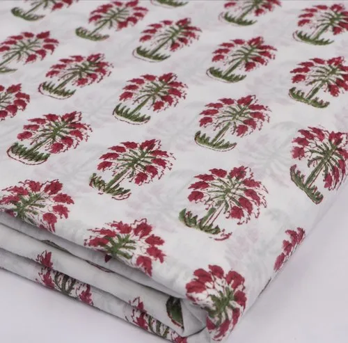 Cotton Beautiful Palm Tree Printed Fabric
