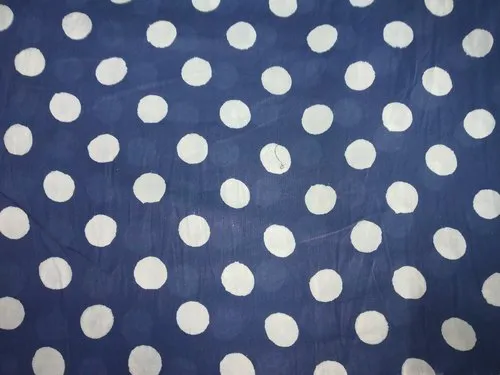 Cotton Lining Dot Block Printed Fabric