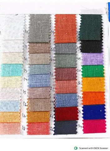 Image Cotton Poly Linen Fabric, Width : 50'' Inch