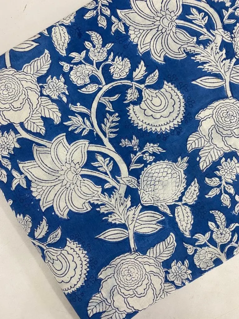 Cotton Traditional Hand Block Printed Fabric